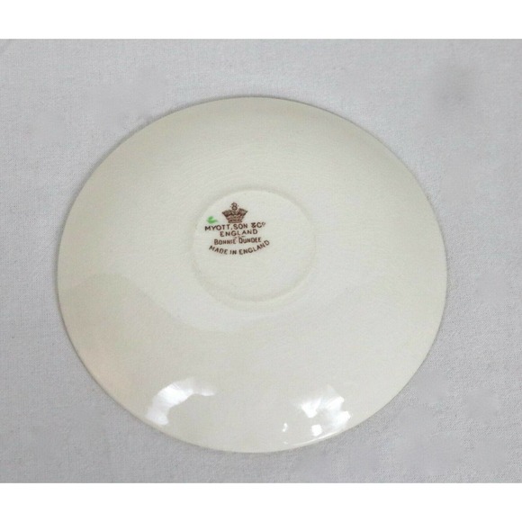 Myott Son & Co England “Bonnie Dundee” Rose Cups & Saucers Set of 6 Collectible - Picture 5 of 5